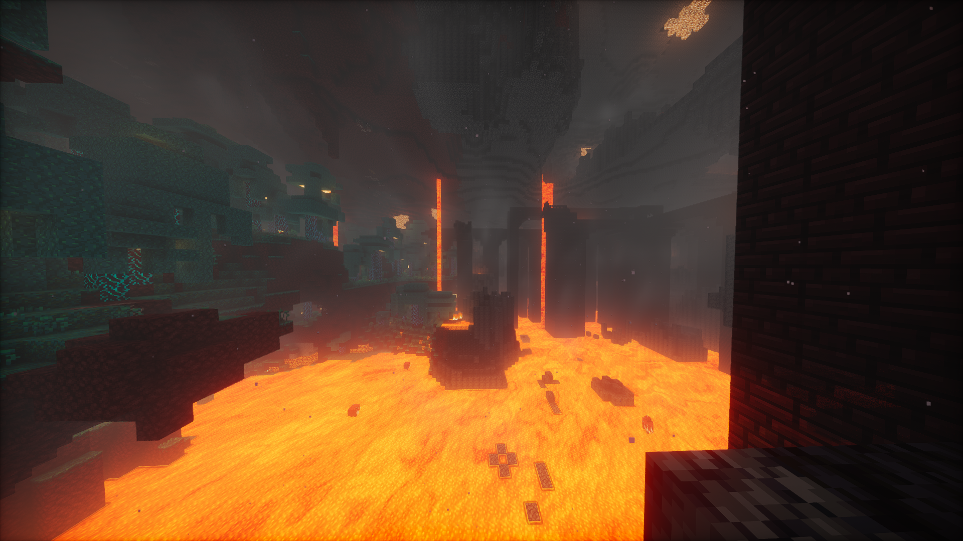 Nether Warped Forest and Fortress